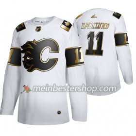 Calgary Flames Mikael Backlund 11 Adidas 2019-2020 Golden Edition Weiß Trikot Authentic - Herren